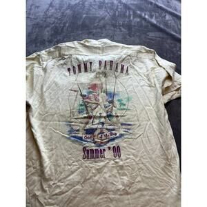 Men's L Tommy Bahama 100% Rayon Button Up Short Sleeve Shirt‎ Yellow